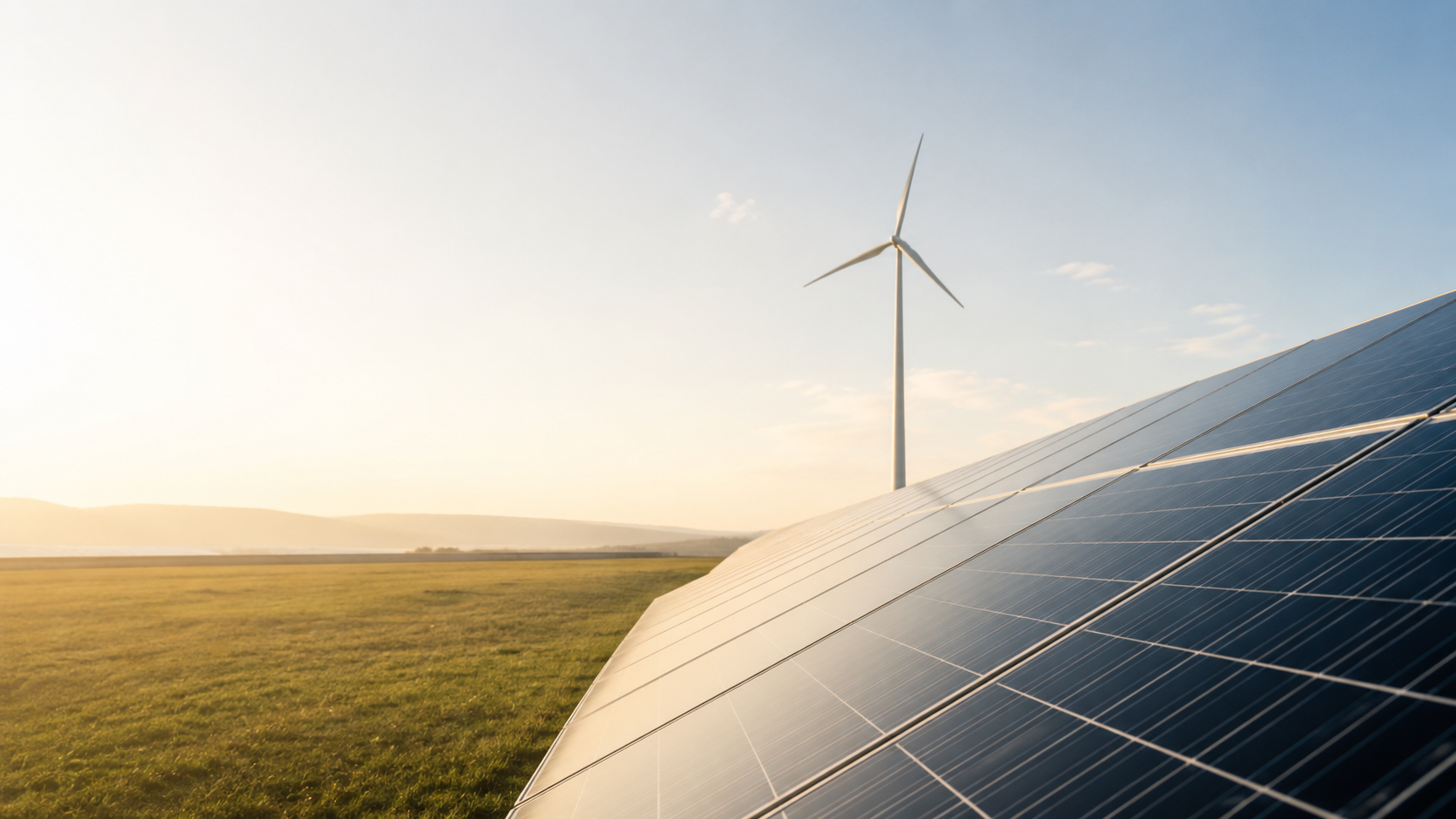 Painéis solares e energia renovável